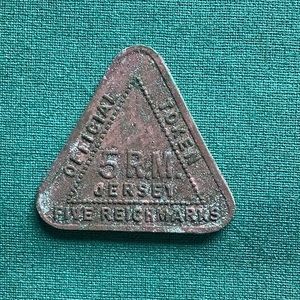 5 RM WWII Reichsmark JERSEY German occupation TOKEN